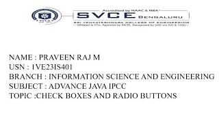 Check boxes and radio buttons in java