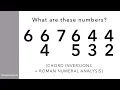 What are these numbers Chord Inversions Triads 7th chords Roman Numeral Analysis Music Theory