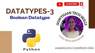 Lecture-9 Python Datatypes Part-3 Boolean Datatype