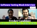 Software Testing Mock Interview for Fresher SoftwaretestingbyMKT