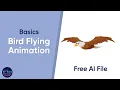 Bird Flying Animation using After Effects Tutorial by cycle animation