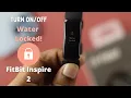 Fitbit Inspire 2 How To Turn OFF ON Water Lock Activate And Deactivate