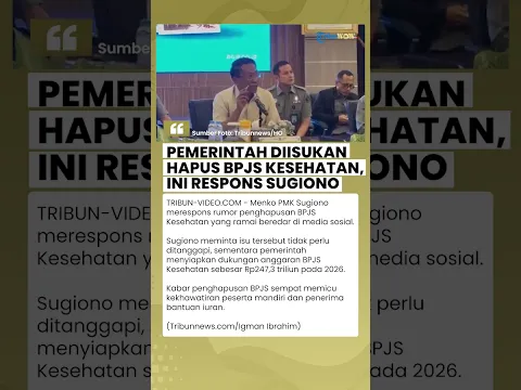 Menko PMK Sugiono Respons Rumor Penghapusan BPJS Kesehatan yang Ramai Beredar di Media Sosial