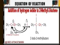 REACTION OF 2-METHYL-2-BUTENE WITH HYDROGEN IODIDE