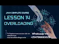 Java Complete Course 14 Overloading