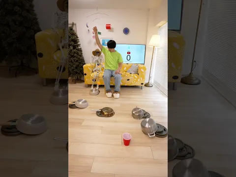 Ping Pong Trick Shot 🎉 #shorts