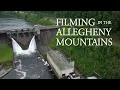 Scenic aerials of Allegheny Mountains Kinzua Dam Reservoir in Pennsylvania