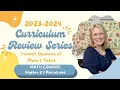 Honest Reviews of Our Curriculum This Year Math Courses - Algebra 2 with Geometry Precalculus