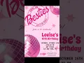 Pink Doll Birt ay Invitation