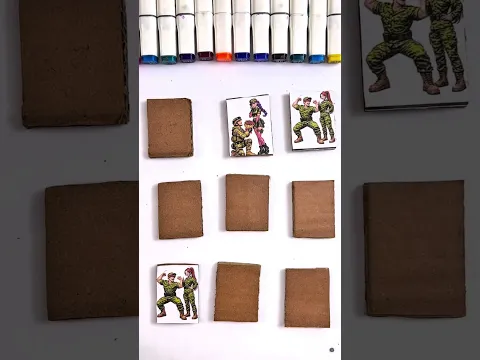 Jinu and rumi military cardboard box matching puzzle game #art #trend #kpop #demonhunters