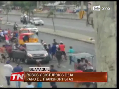 Robos y disturbios deja paro de transportistas