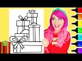 Coloring Christmas Presents Holiday Coloring Page Ohuhu Art Markers