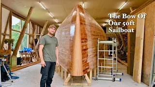 Finishing The Bow Cone – Building Our Own Boat – Ep. 358 RAN Sailing