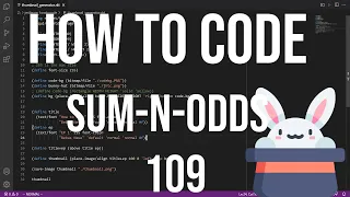 how to code racket 109 - sum-n-odds local abstraction