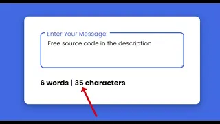 Live Character Counter using HTML CSS JavaScript