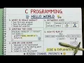 Lec 3 Welcome to Your First C Program Hello World Tutorial