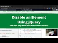 Disable an Element Using jQuery jQuery freeCodeCamp Tutorial