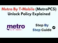 Metro By T-Mobile MetroPCS Unlock Policy Explained