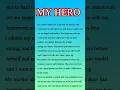 Lagu My Hero Essay | Essay on my hero #my hero ois my mother | #essay #english #education #essayparagraph
