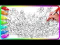 BIGGEST Coloring Pages MY LITTLE PONY How to color My Little Pony MLP Easy Drawing Tutorial Art