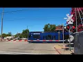 23rd St Railroad Crossing - SACRT Gold Line Trains Meet Sacramento CA