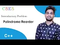 Palindrome Reorder CSES Introductory Problems Devraj