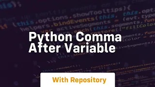 python comma after variable