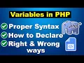 Variables in PHP PHP Variables PHP Tutorial PHP Variables Tutorial in Hindi Urdu