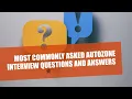 Most Commonly Asked AutoZone Interview Questions and Answers