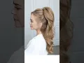 Half opgestoken pony = instant elegantie ✨🎀 Vind leuk + Abonneer! #HairTutorial #FormelePonytail ...