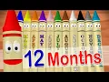 Download Lagu Months of the Year Crayons | 12 Months of Year for Kids | Learn the Months