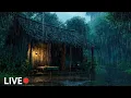 Download Lagu [ LIVE ] Gentle Rain \u0026 Thunderstorm Sounds – Relaxing Sleep Ambience