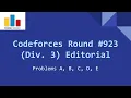 Codeforces Round 923 Div 3 Editorial - Problems A B C D E