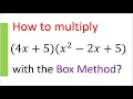 Multiply Polynomials Box or Table Method