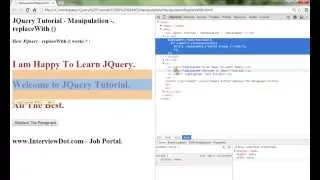 REPLACEWITH METHOD JQUERY DEMO
