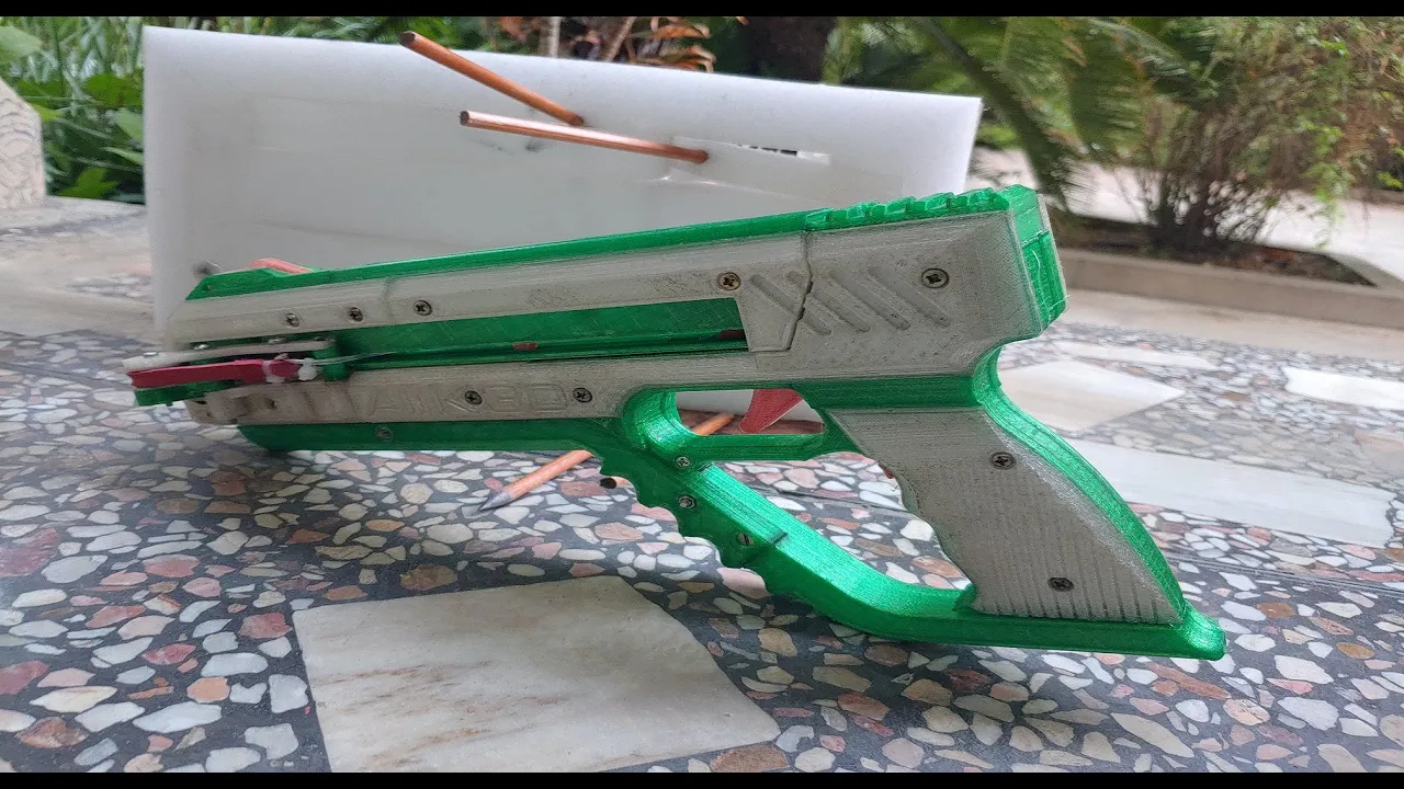5 Rounds Pencil Slingshot ( Fun Project )