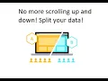 002 Using the Split Option to see your Excel Data - No more scrolling up and down