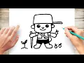How to Draw Johnny Appleseed