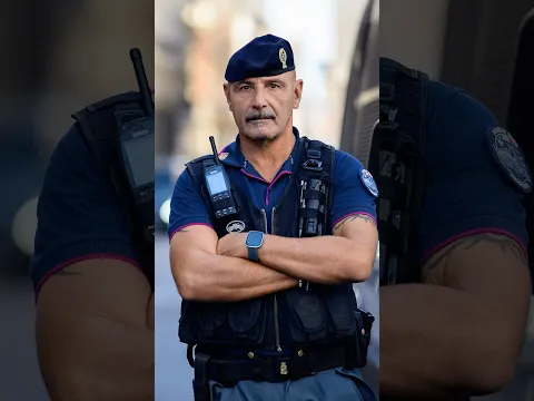 Italian Police Officer — Real-life heroes deserve respect 🤝🇮🇹#ItalianPolice #StreetPhotography