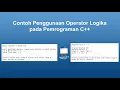 Tutorial Penggunaan Operator Logika pada Pemrograman C