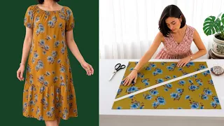 🔥 "I SEWED A DRESS WITHOUT A PATTERN IN 10 MINUTES 😱"