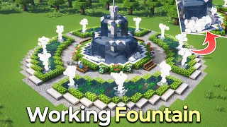 ⛏️ Minecraft :: How to build a Realistic Working Fountain ⛲ [마인크래프트 진짜 작동하는 분수대 만들기 건축강좌]