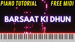 barsaat ki dhun piano tutorial jubin nautiyal instrumental sun sun barsaat ki dhun pragya
