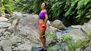 Female solo island hiking rainforest hammock camping Waitukubuli National Trail Dominica seg 4