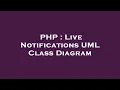 PHP Live Notifications UML Class Diagram