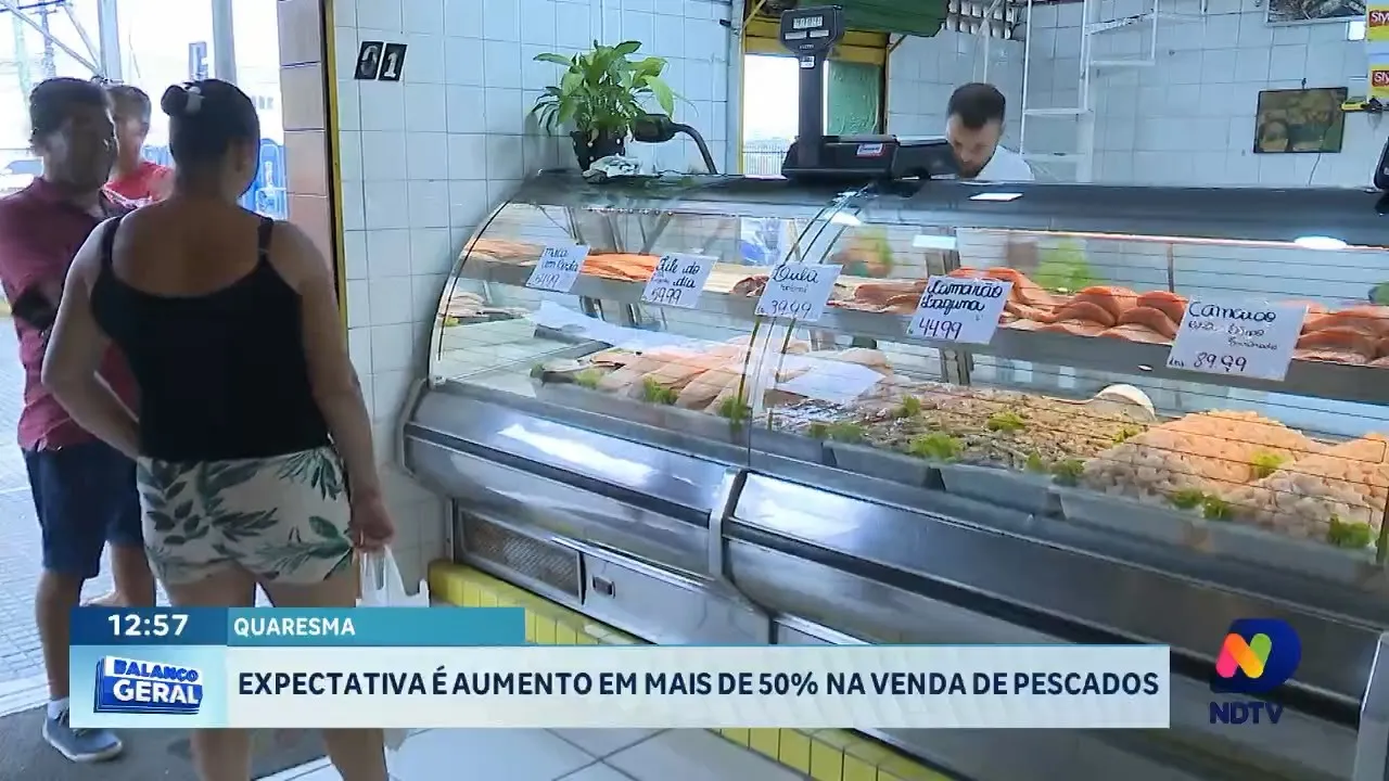 Grande movimento no Mercado do Peixe no início da quaresma