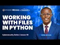 LESSON 90 Working with Files and Building a Log Monitoring Tool in Python