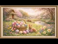 Easter Spring Art Screensaver - 4K TV Gallery Calm Painting Frame No Music