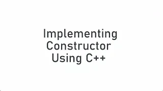 Constructor Destructor Concept in C Object Oriented Programming