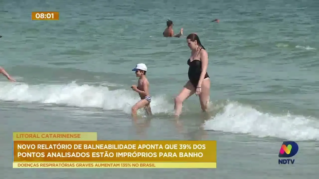 Instituto de Meio Ambiente divulgou um novo relatório de balneabilidade do litoral catarinense